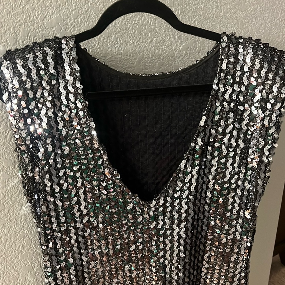 Silver Sparkle “out on the town” dress